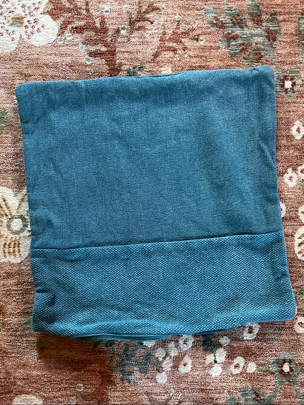 West Elm Teal Slub Cotton Pillow Cover
